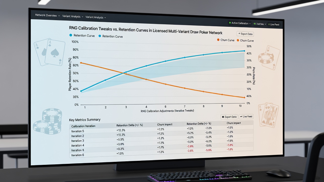 Grafik mit Bindungskurven und RNG-Parametern für Draw Poker